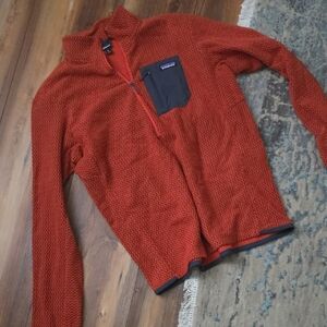 Patagonia Women's Orange Sweater with Pocket